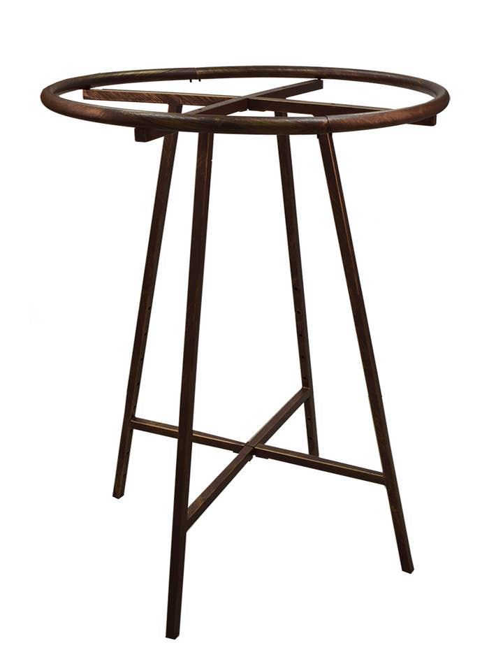 Boutique Cobblestone Collapsible Round Clothing Rack for wholesale by Store Supply Warehouse