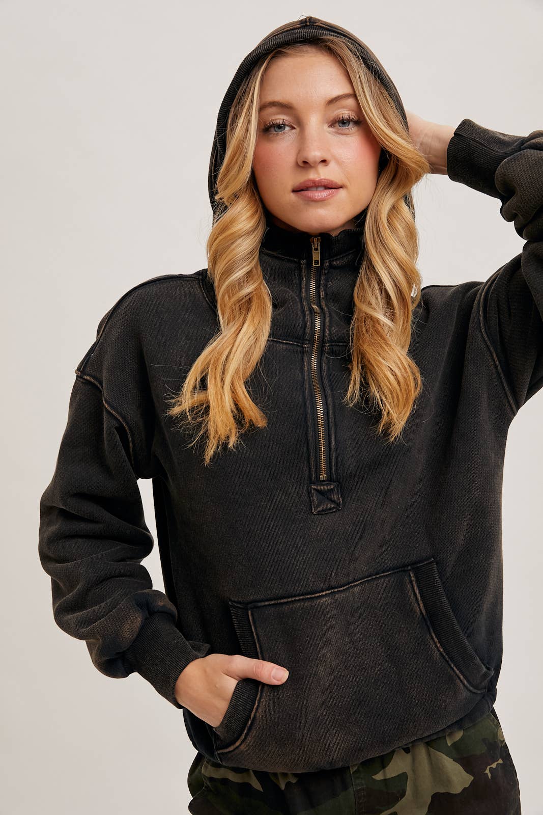 Bluivy - Vente Sweat à capuche – femme - Sweat à capuche à fermeture zippée devant avec intérieur en polaire7