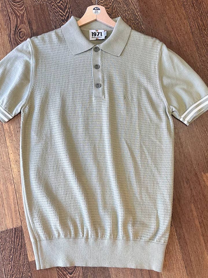 Pepito 60’s Knitted Polo — Light Green for wholesale by 1971