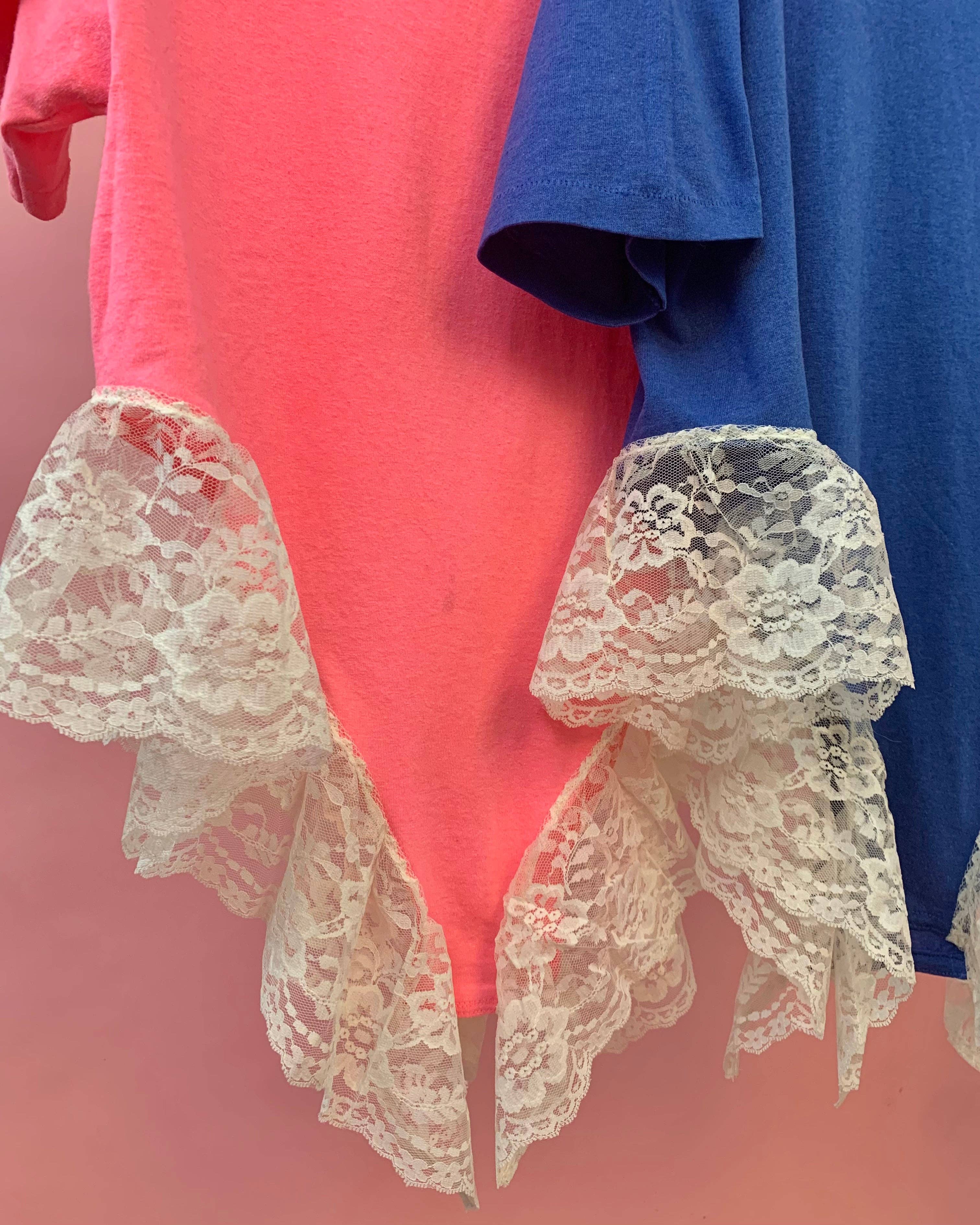 Shop Journal Vintage - Wholesale T-Shirt - Women's - Upcyled negligee lace tee5