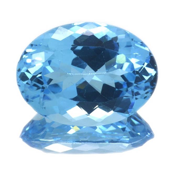 Topázio azul lapidação oval 22,02 ct por atacado de Naturjoya
