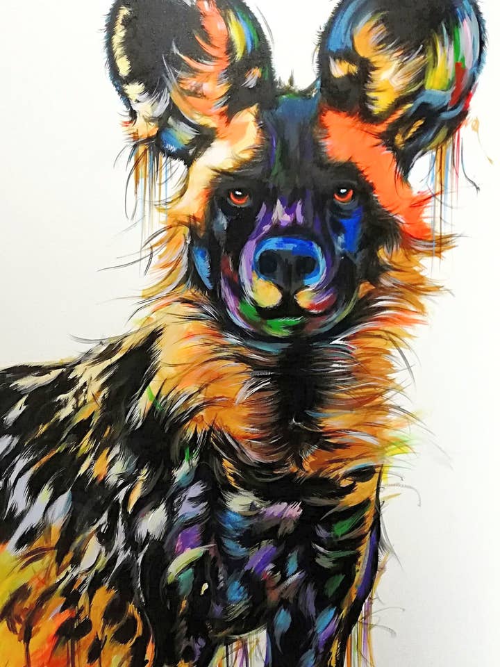PAINTED DOG 18 for wholesale by Curated Art