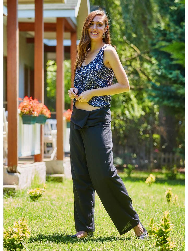 BohoClandestino - Wholesale Pants – Women's - Summer Fisherman Pants for Women Black1