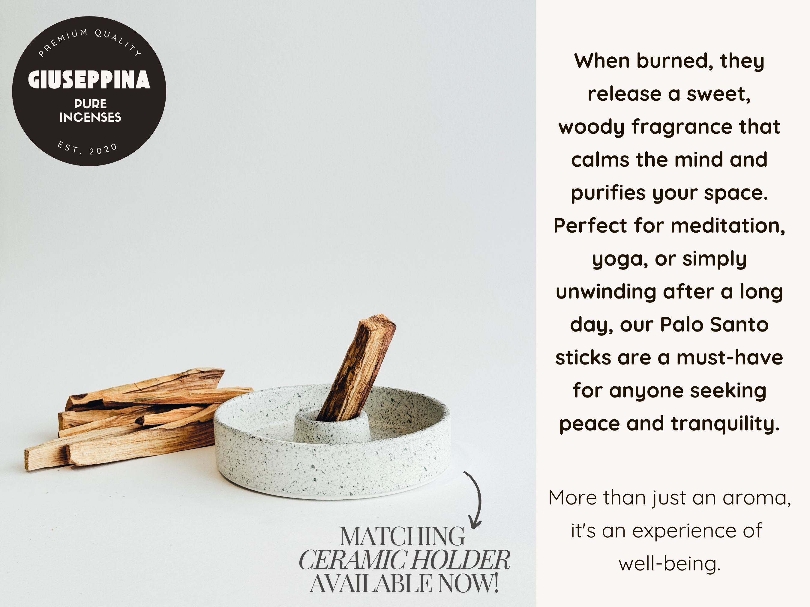 Giuseppina Shop - Wholesale Incense - THE PALO SANTO BOX - 500g Sticks Ethically Sourced from Peru4