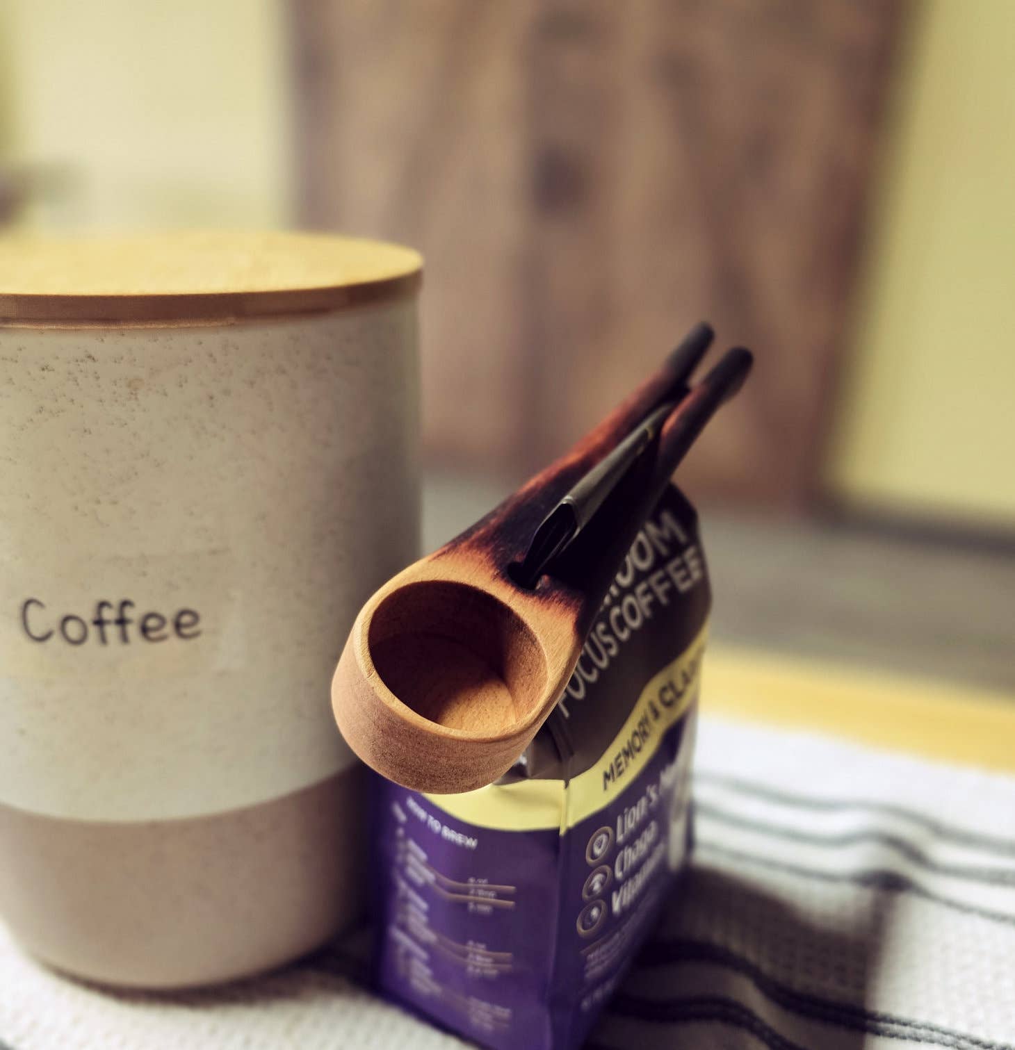 Two Ravens: Tool & Craft - Wholesale Measuring Spoon - Coffee Scoop / Bag Clip - Handmade Wood Kitchen Utensil4