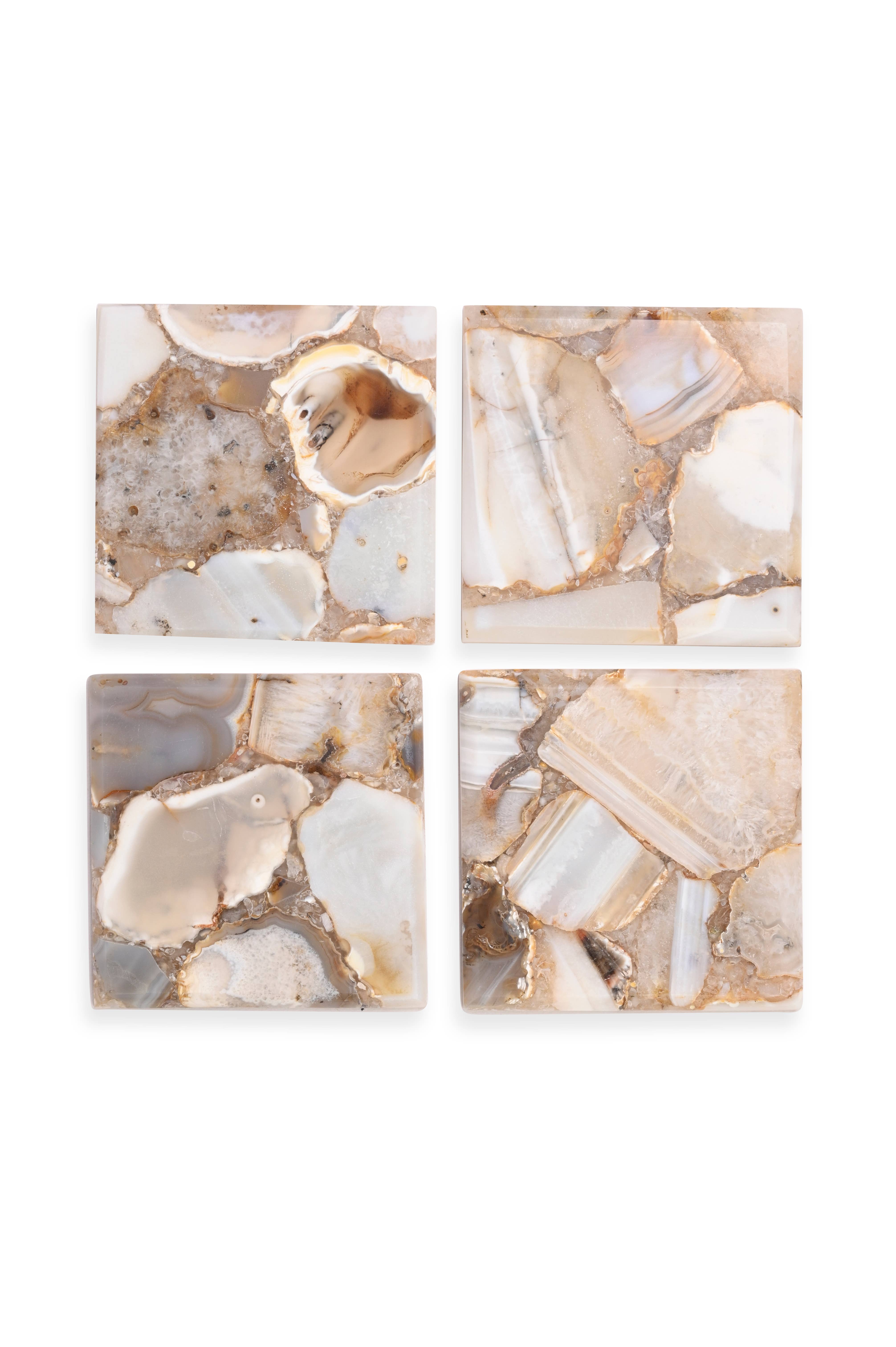Serein Wellness - Wholesale Coasters - Natural Brown Agate Coasters Set of 4 Pcs2
