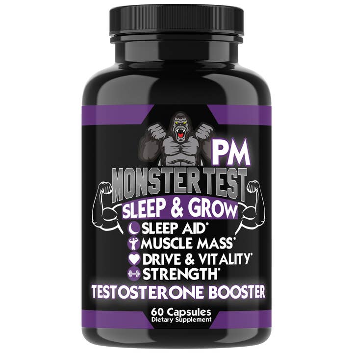 Angry Supplements - Vendita all'ingrosso Vitamine/integratori orali - Monster Test PM, Testosterone Booster Sleep-Aid