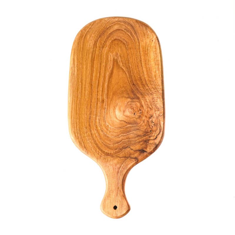 Rainforest Bowls - Wholesale Cutting Board - Curve Edge Rectangular Teak Wood Chopping Board (6" x 5")3