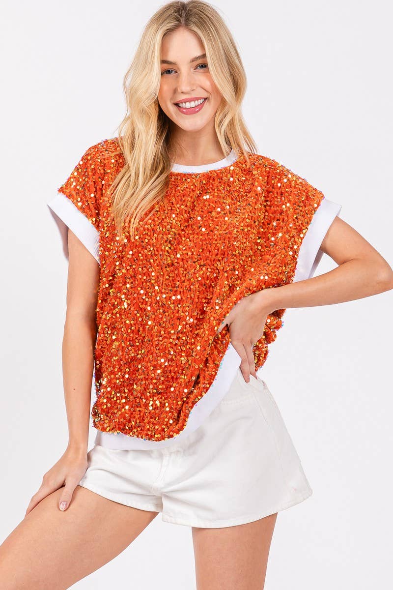 Sewn and Seen - Wholesale Blouse - Dames - FLUWELEN PAILLETTENTOP22