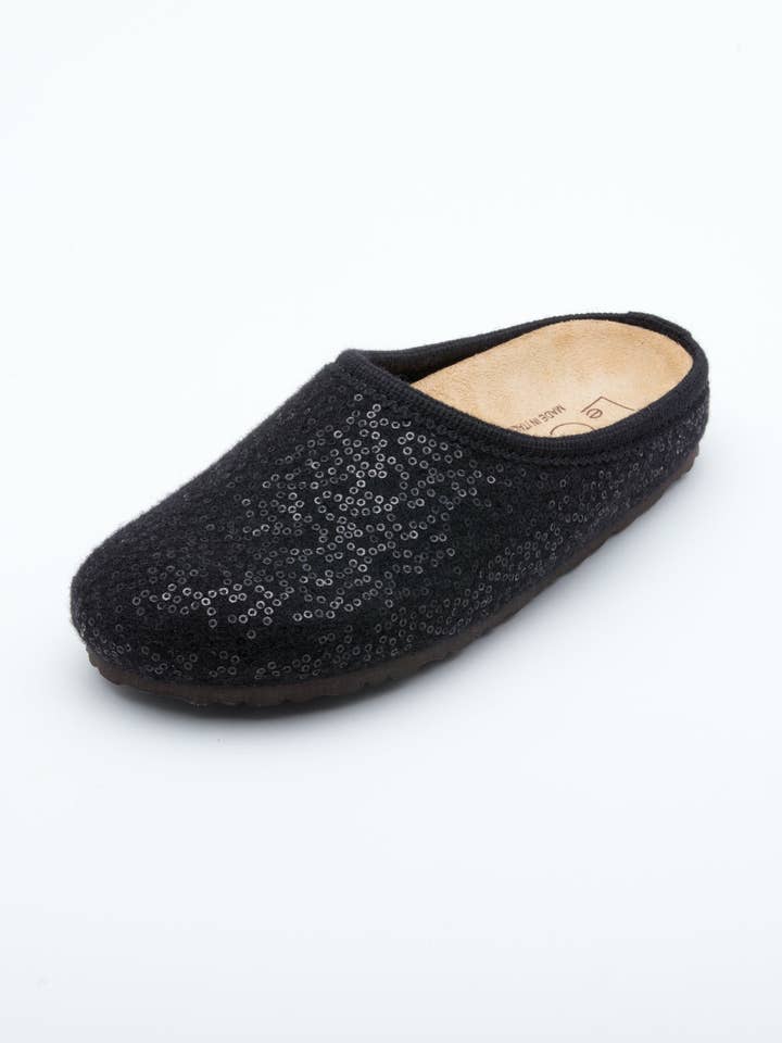 Sabots Nebraska Shine noirs pour femmes pour la vente par Le Clare