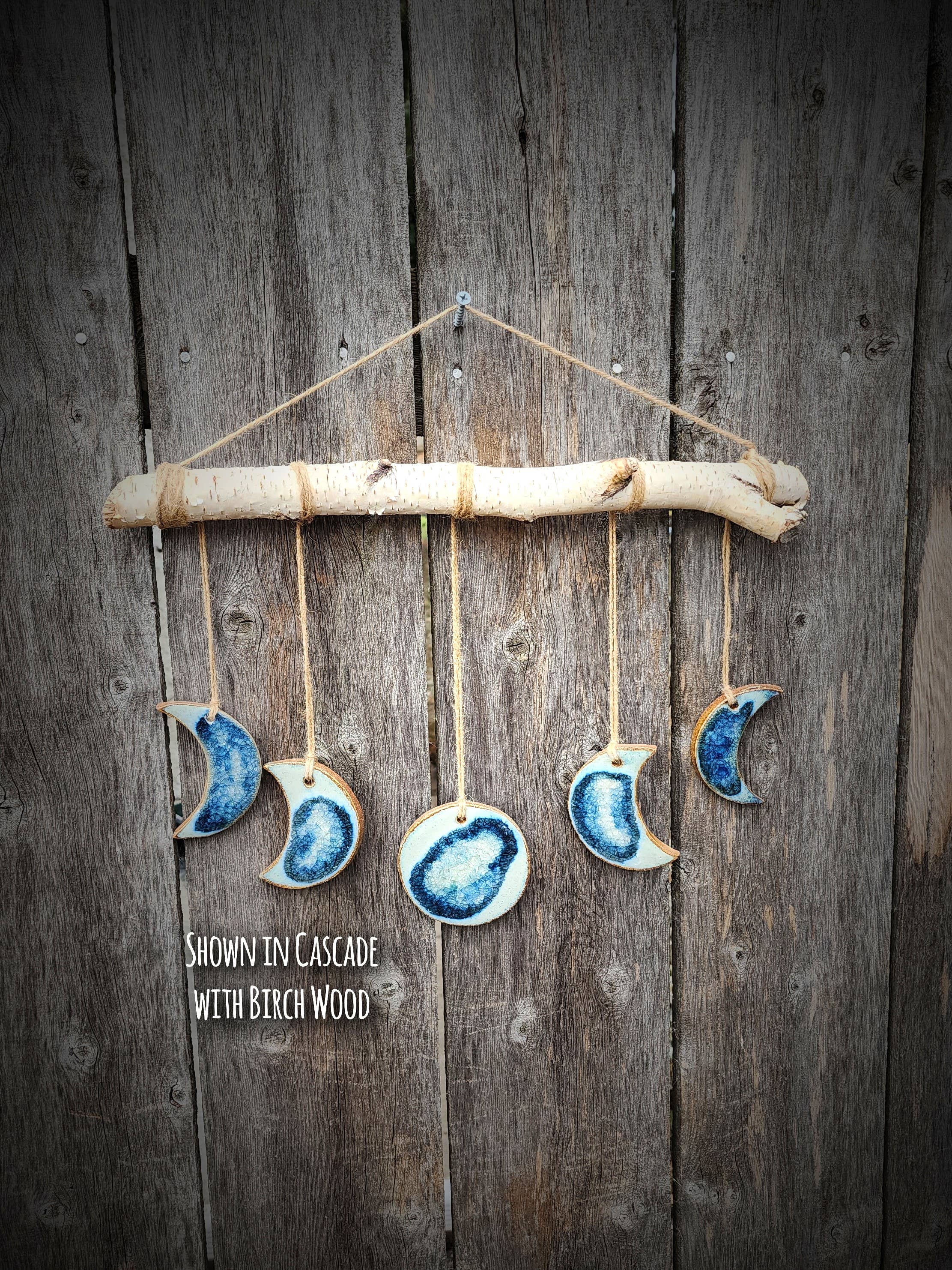 Dock 6 Pottery - Wholesale Wall Accent - Moon Phase Wall Hanging, Handmade Birch Wood Boho Decor4