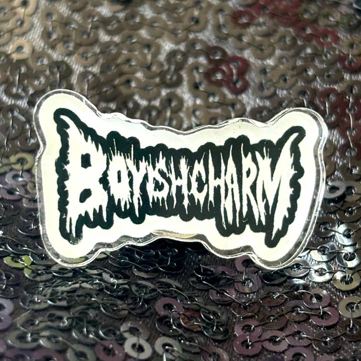 Boyish Charm Acrylic Pin for wholesale by MegandMoonCo