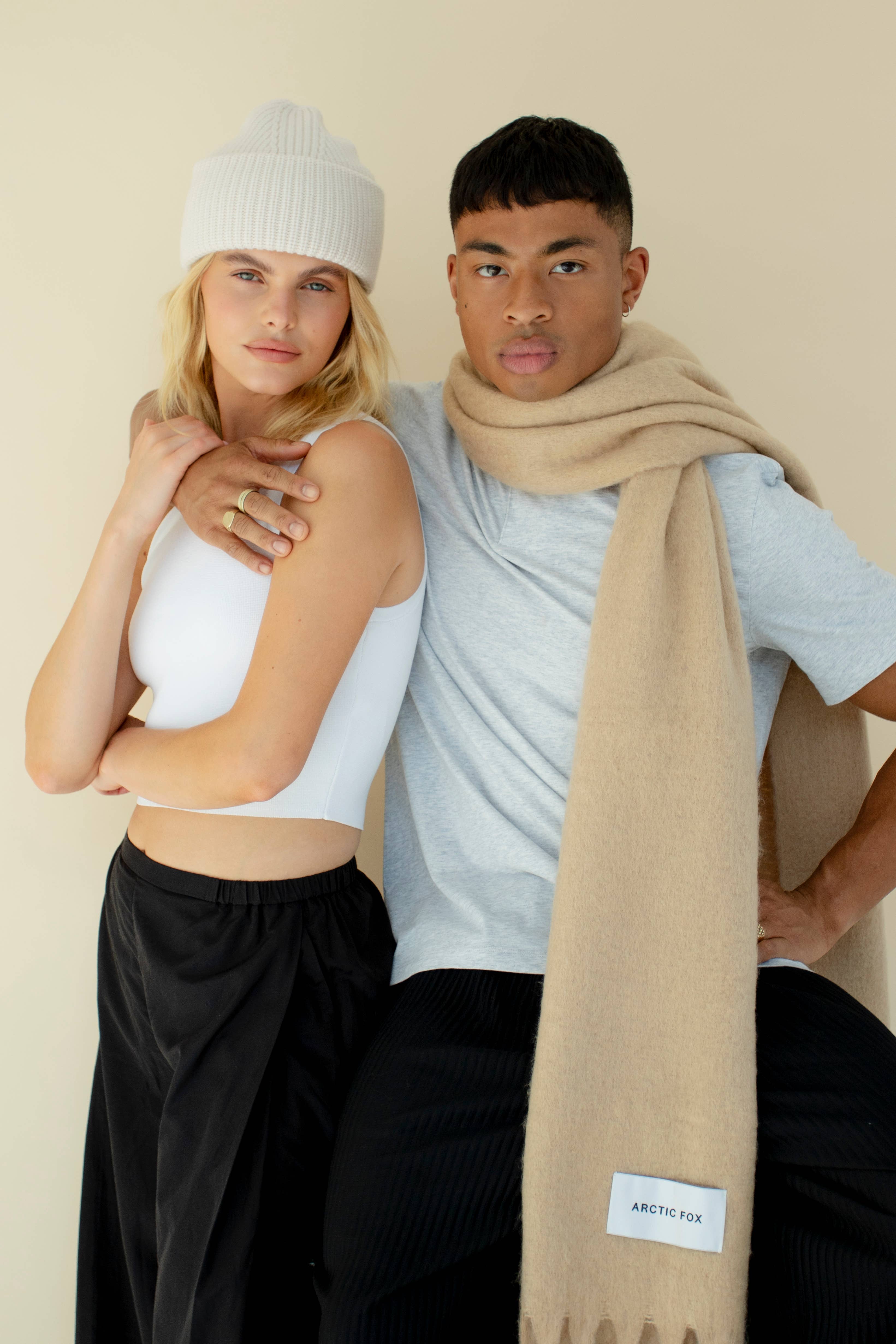 Arctic Fox & Co. - North America - Wholesale Scarf - Women's - The Reykjavik Scarf - 100% Recycled - Pinecone Beige3