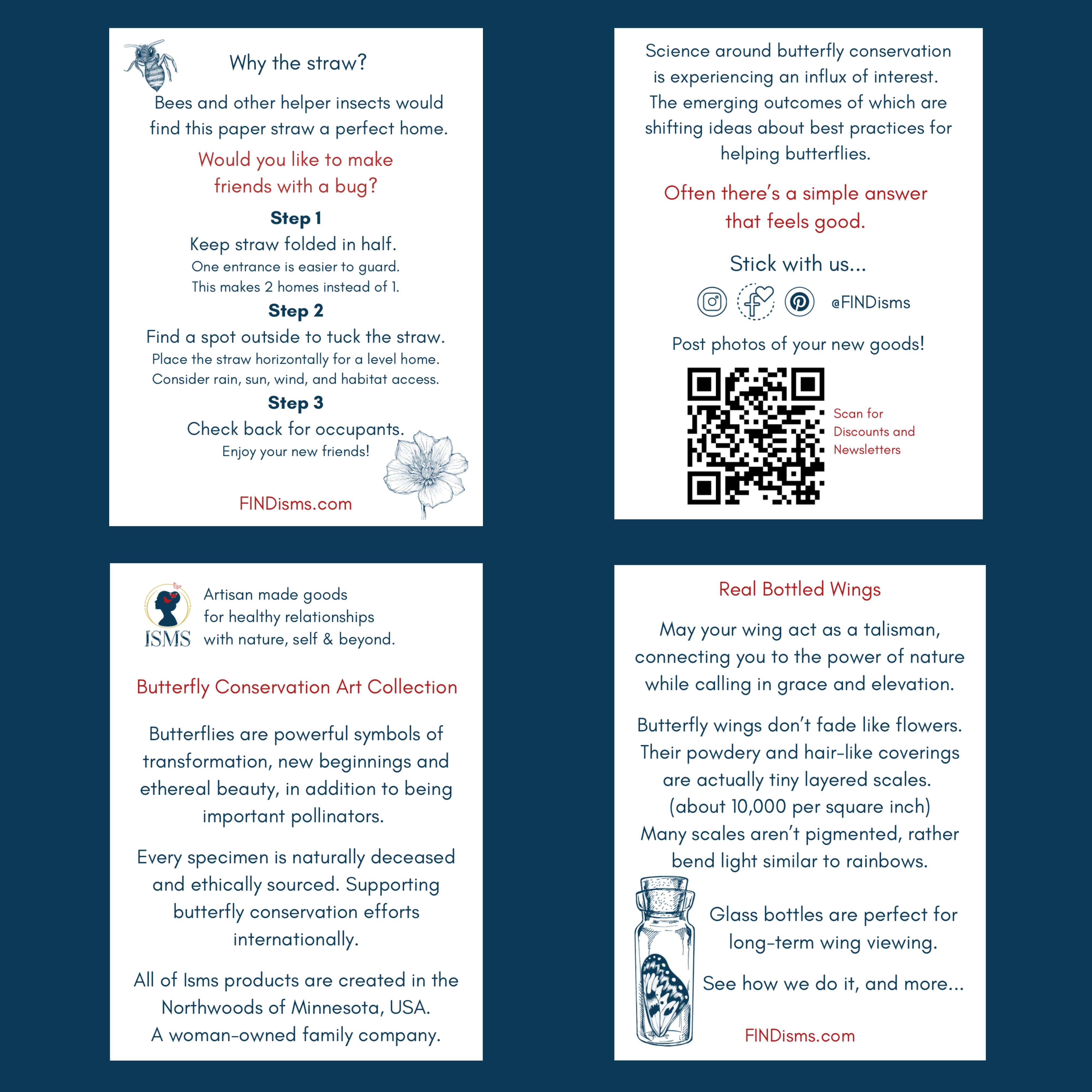 Isms - Wholesale Decorative Tabletop Object - Real Standard Butterfly Wing in Glass Bottle7