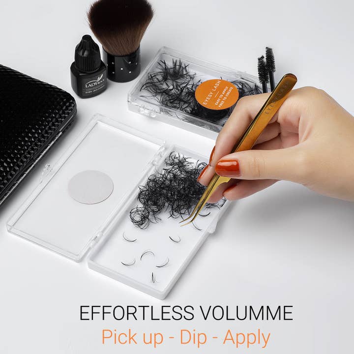 Eyesy Lash - Venta al por mayor Pestañas postizas - Wispy Fans 5D | 1.9 €/ventilador | 0.07 .05 | 500 abanicos hechos a mano3