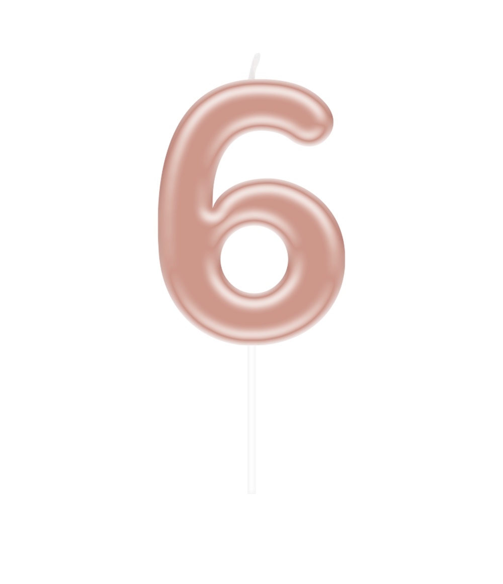 PD Party - Wholesale Cake Candle - Number candle rose gold - 60