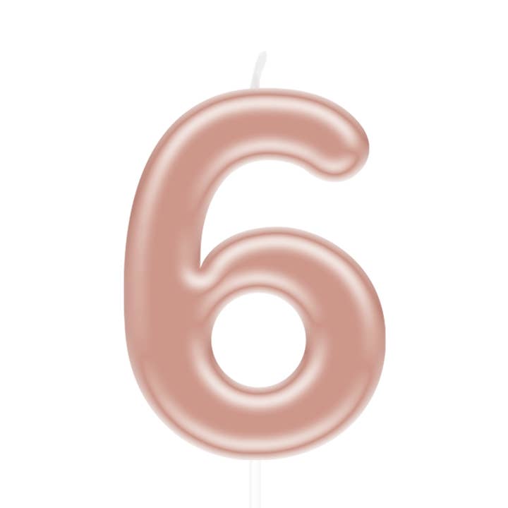 PD Party - Wholesale Cake Candle - Number candle rose gold - 60
