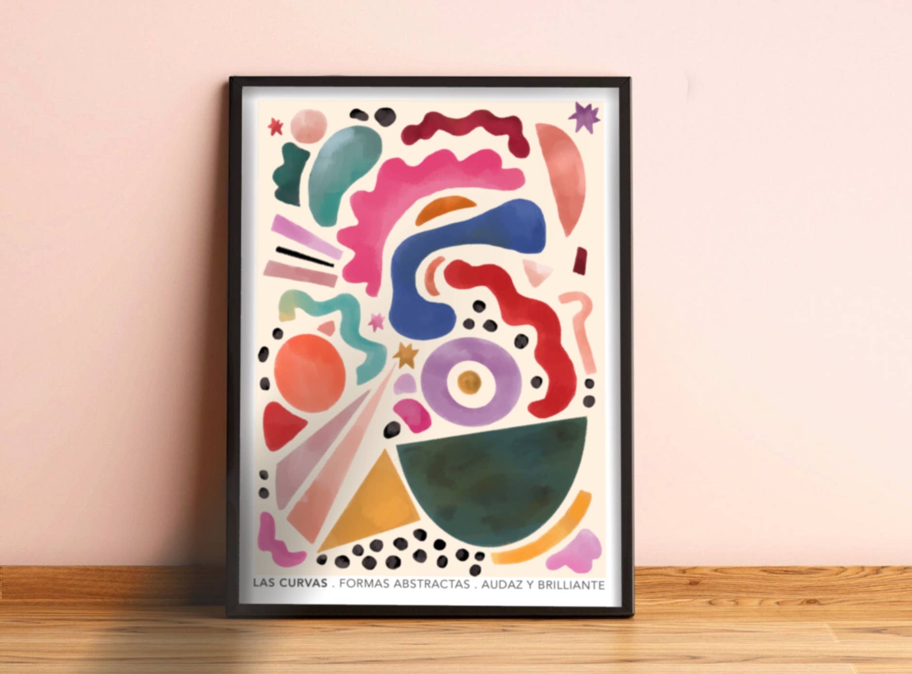 Kate Fox Design – Impressão artística por atacado – Impressão de arte abstrata, colorido, formas, arte moderna, brincalhão0