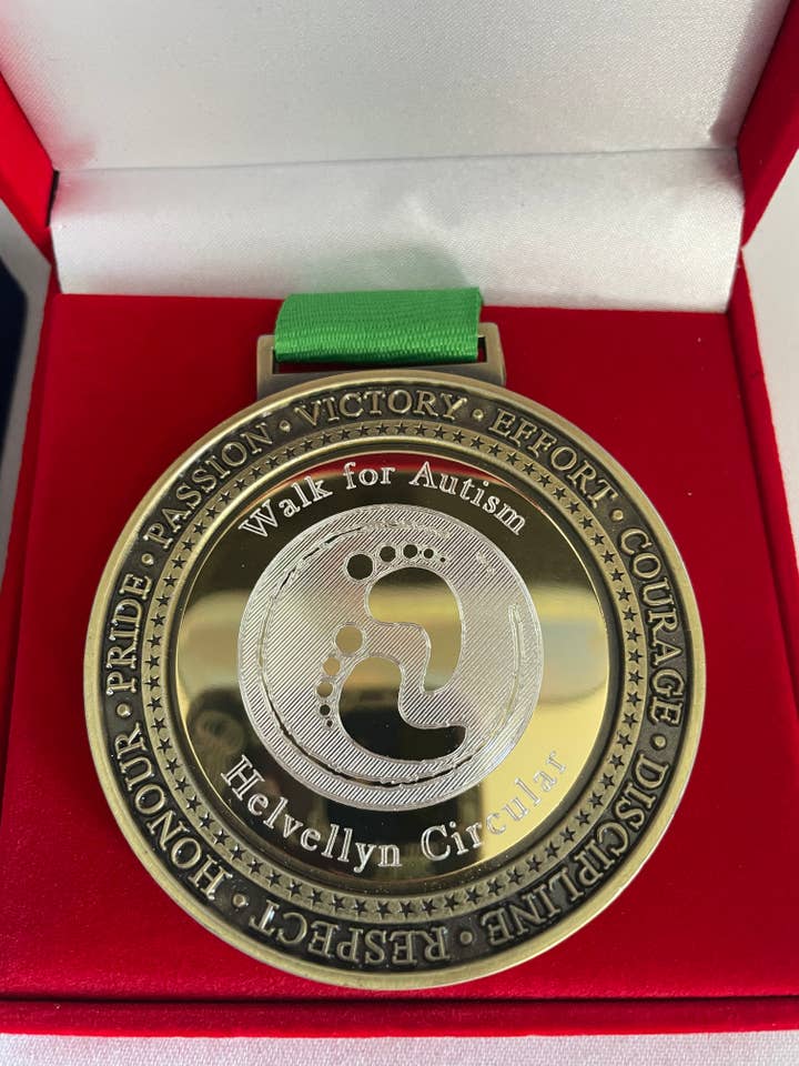 Custom Heavy Medal With Any Logo In Velvet Box - OLY for wholesale by Medal Envy