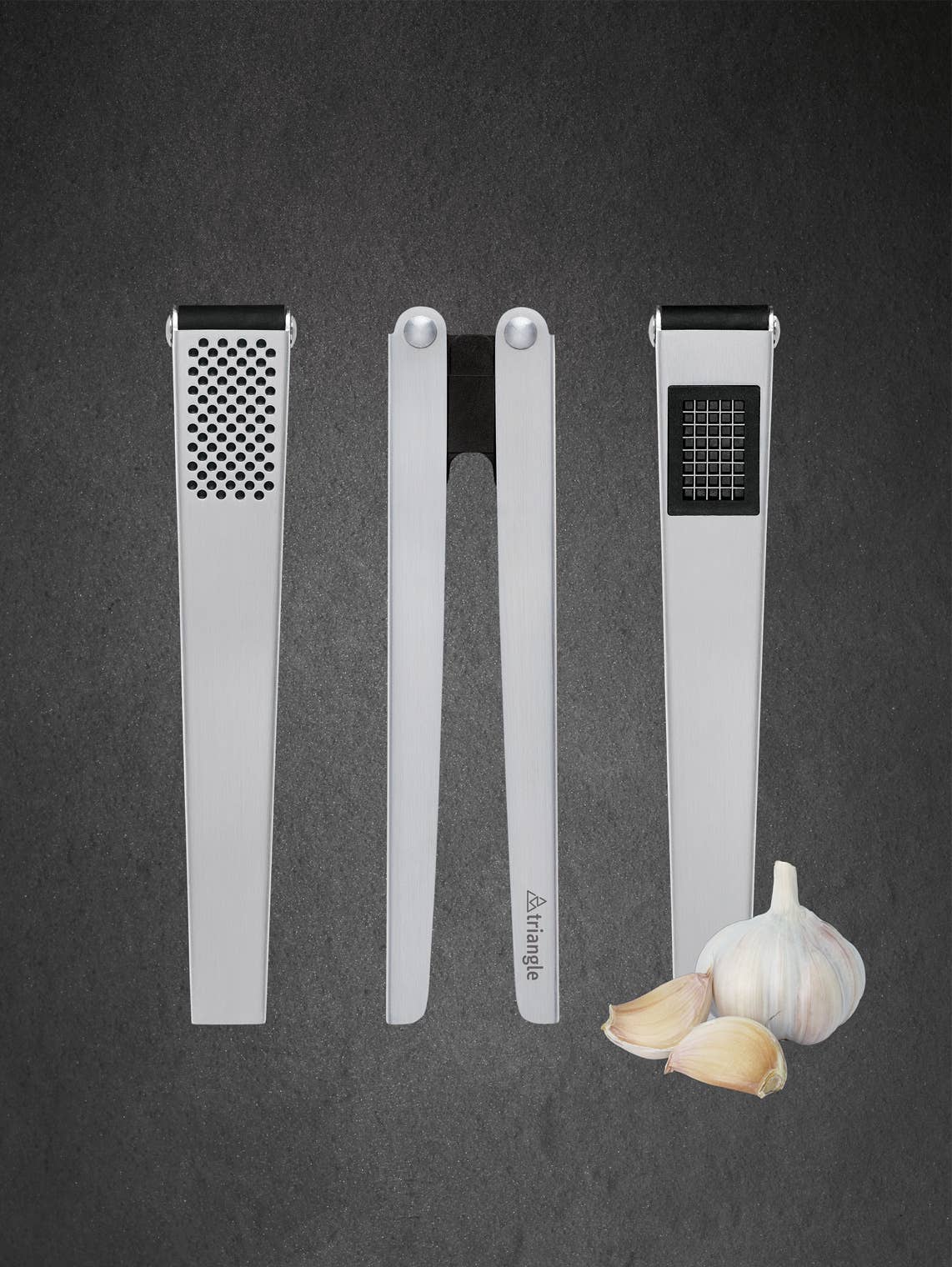 Ventures Int'l Products Inc. - Wholesale Kitchen Tool/Gadget - TRIANGLE® S/S Garlic Press & Cutter