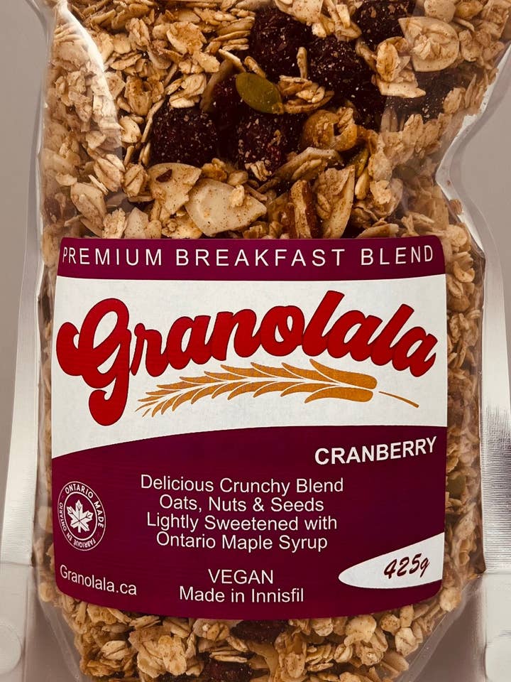 Cranberry Granolala (425g) for wholesale by Granolala.ca