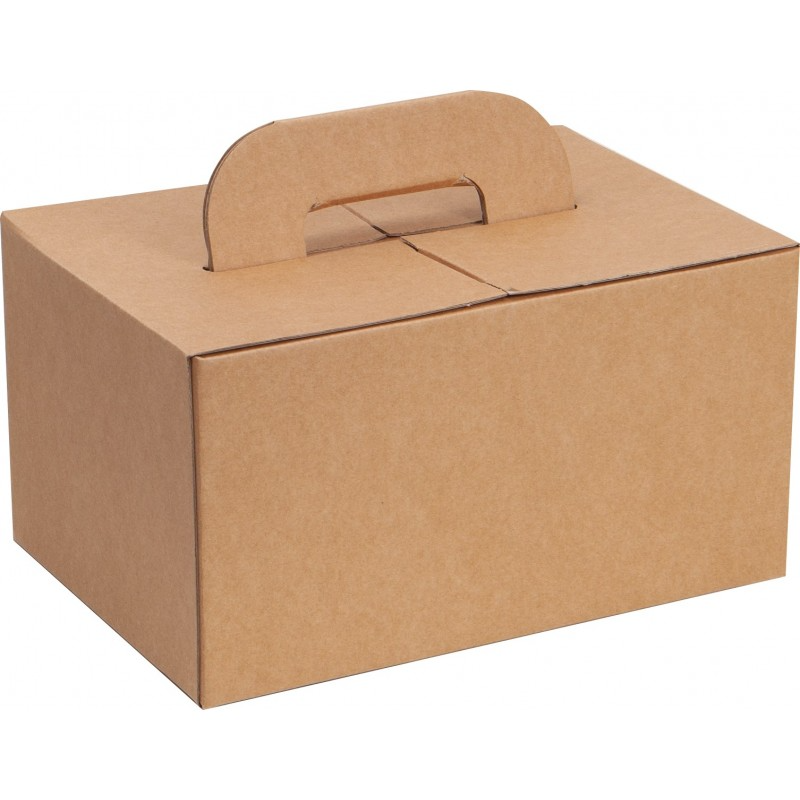Deffrennes - Wholesale Gift Box - Rectangular kraft cardboard box with handle Capacity 5Kg0