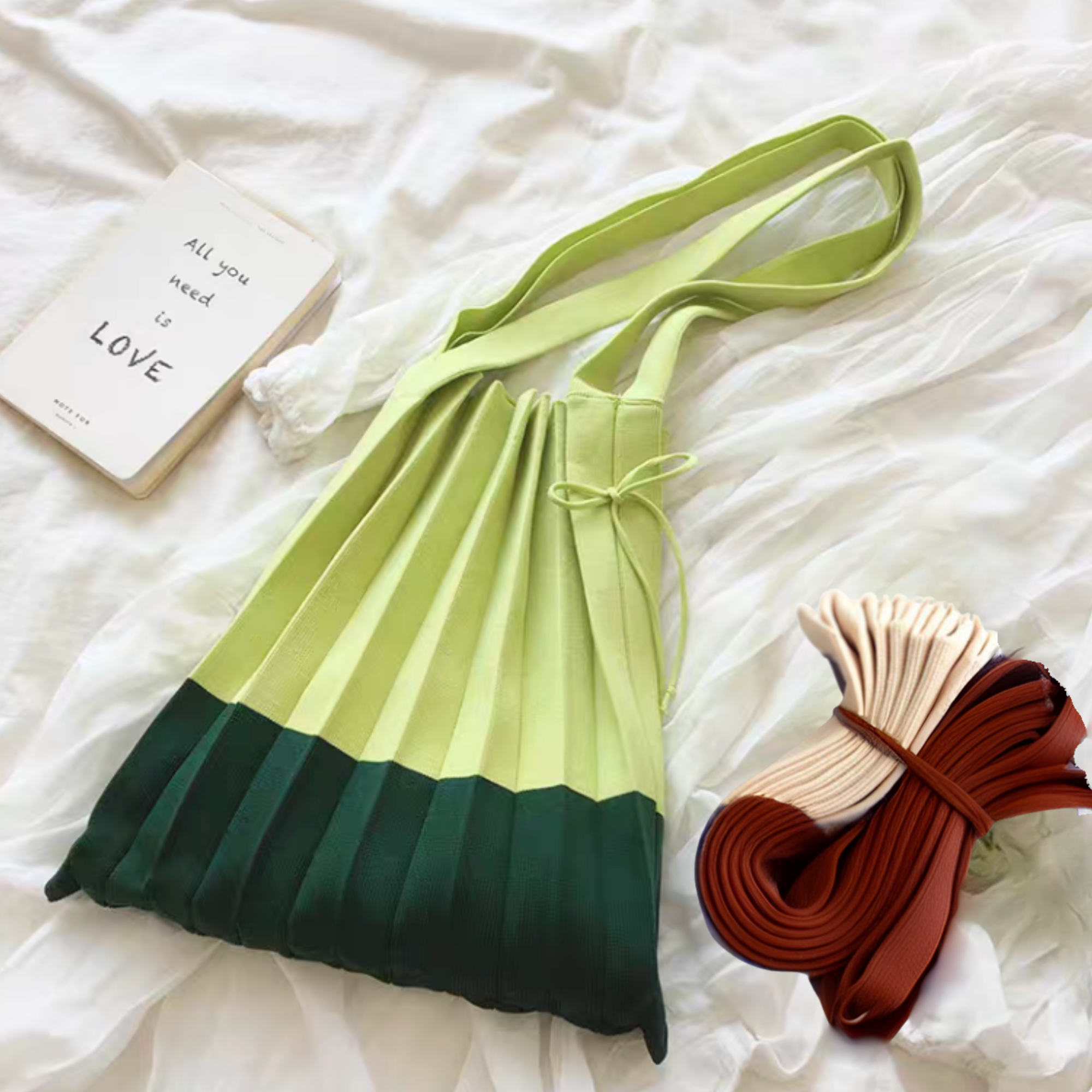 DrifWoo – Großhandel Tragetasche – Damen – Plissierte Strick-Tragetaschen Zurück zur Schule – Schulter-Shopper5