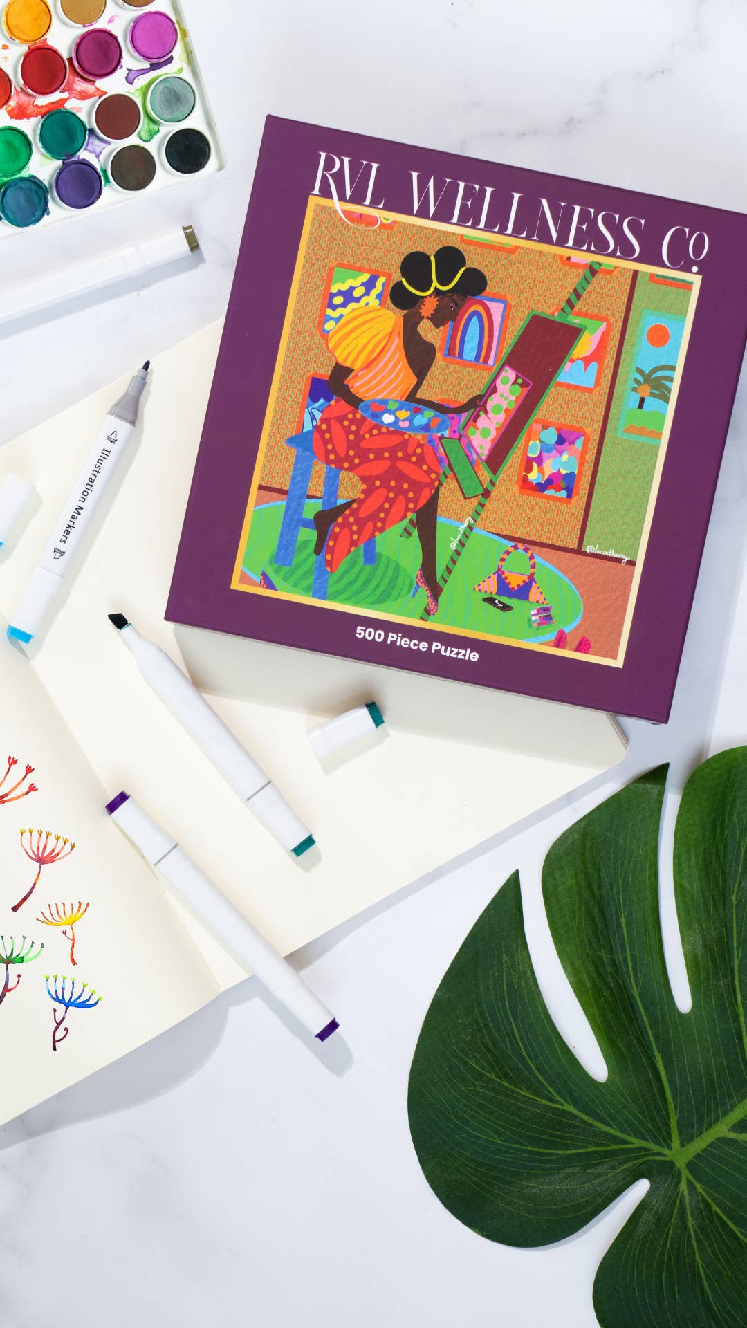 RVL Wellness Co. - Wholesale Puzzle - Adult - The Painter | 500 Piece Puzzle