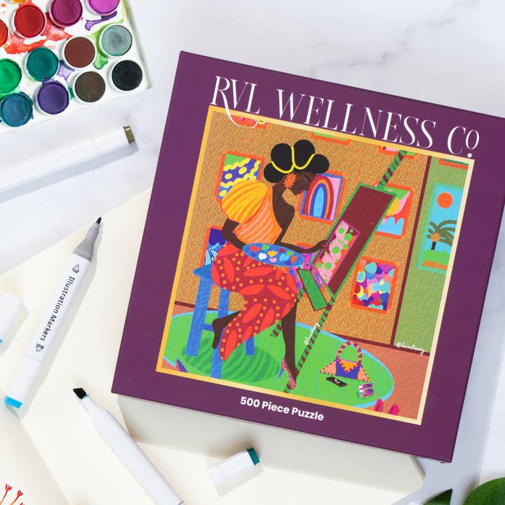 RVL Wellness Co. - Wholesale Puzzle - Adult - The Painter | 500 Piece Puzzle0