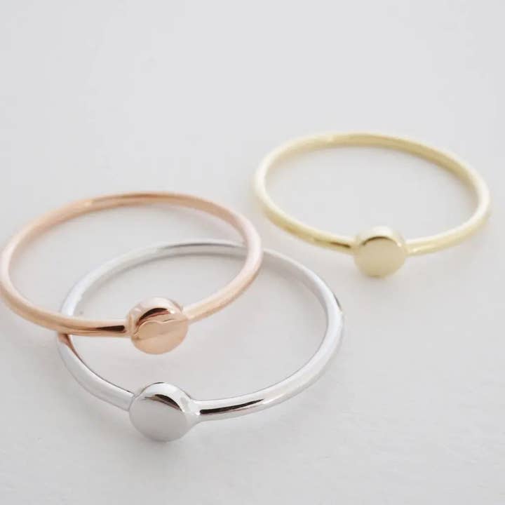 Tiny Circle Ring - Sale for wholesale by Honeycat Jewelry