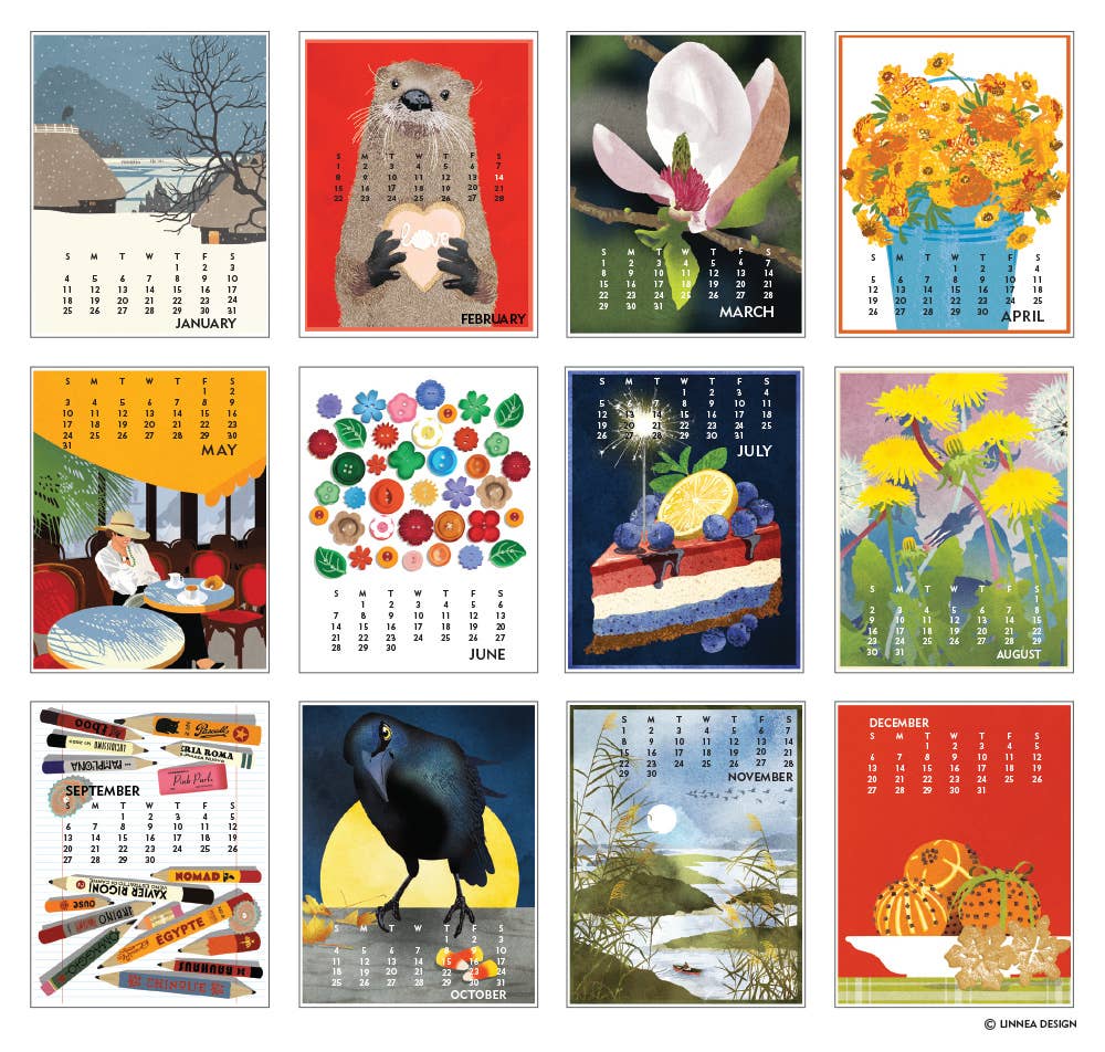 Linnea Design - Wholesale Calendar - 2026 Desktop Calendar 1