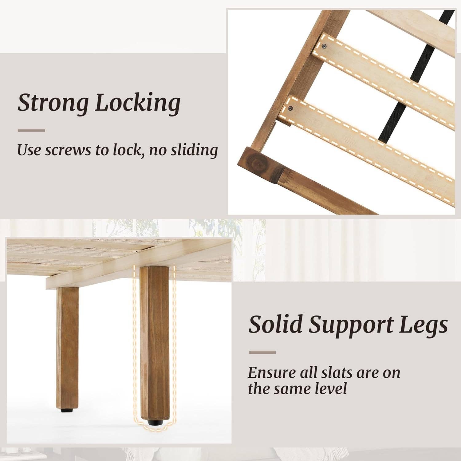 ShipItFurniture - Wholesale Bed - King Size Acacia Wood Platform Bed Frame With Headboard4