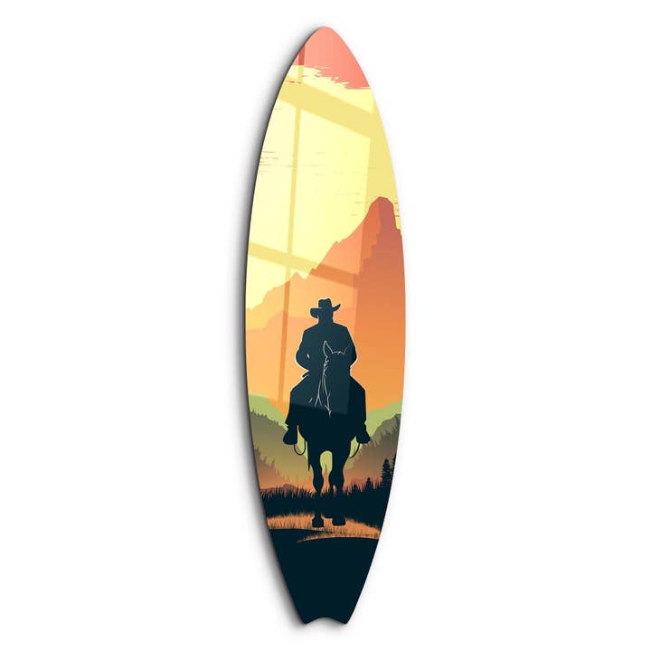Lone Rider | Arte de Pared de Vidrio con Tabla de Surf para venta al por mayor de Artdesigna KG