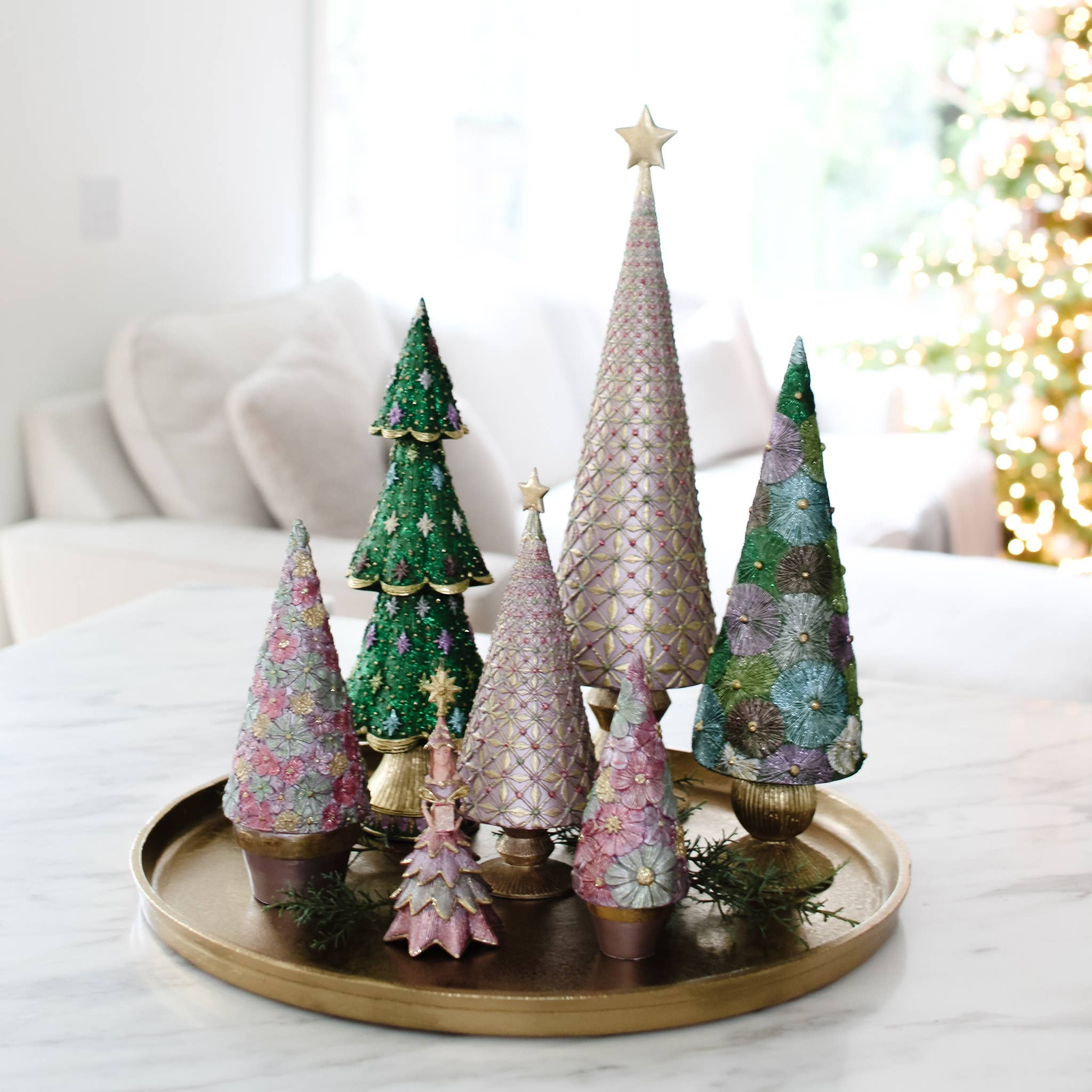 Dekorasyon Gifts  Decor - Wholesale Christmas Decoration - Frangipani Cone Tree (Ethereal)3