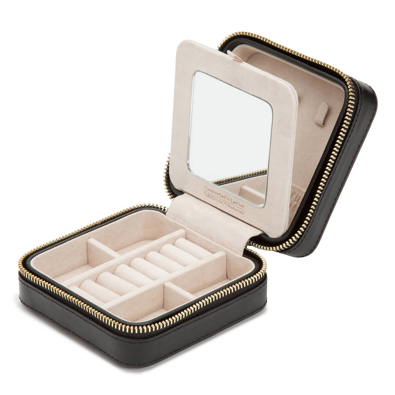 WOLF - Vente Boîte/rangement à bijoux - Caroline Étui de voyage zippé - Noir2