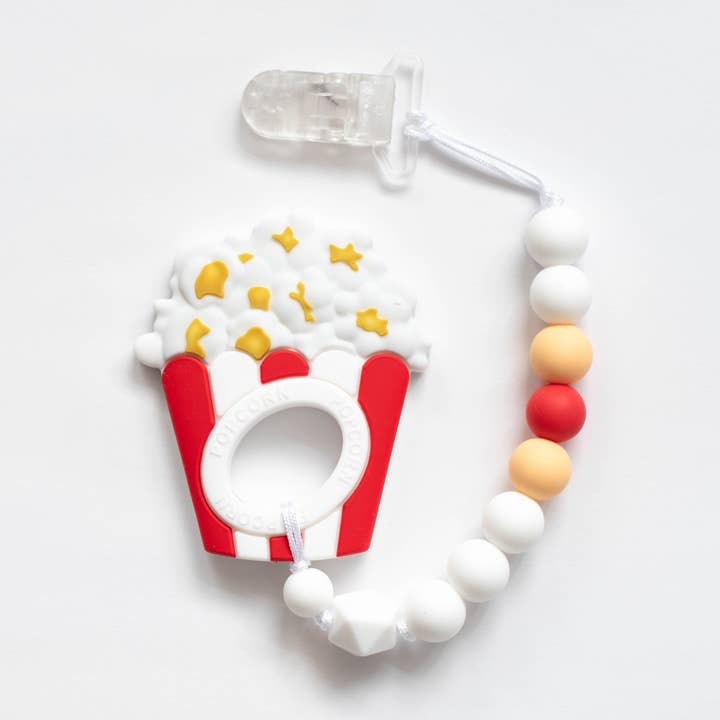 Popcorn Teething Clip for wholesale by Baby Boos Teethers