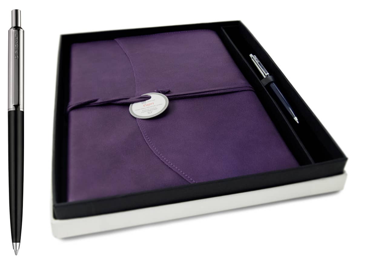 Creatico – Großhandel Tagebuch – Leatherkind Capri Notizbuch, A4, nachfüllbar, Geschenkset mit Stift12