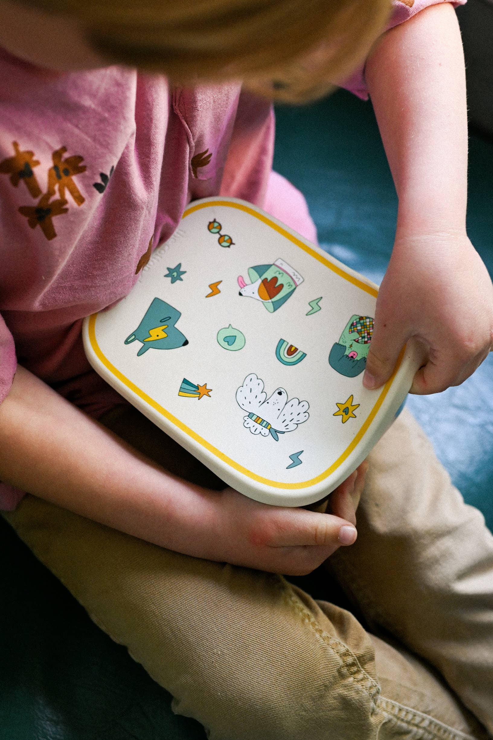 the cotton cloud - Wholesale Lunch Bag/Box - Kids - STAINLESS STEEL LUNCHBOX with compartments Funky Dogs2