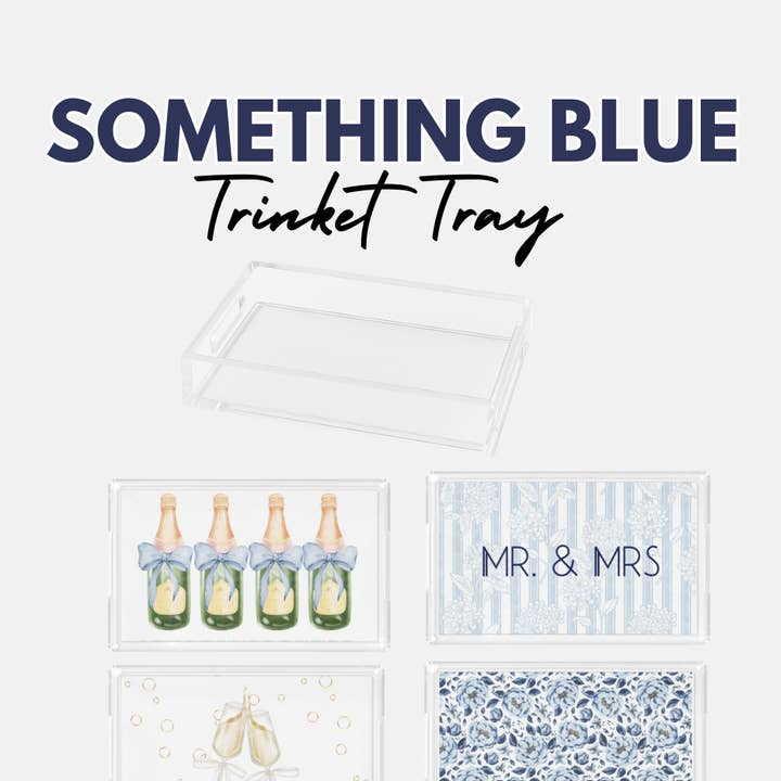 Vassoio Portagioie in Acrilico Blu con 4 Inserti Intercambiabili – 5x7 per la vendita all'ingrosso da parte di Thomas and Lee Company