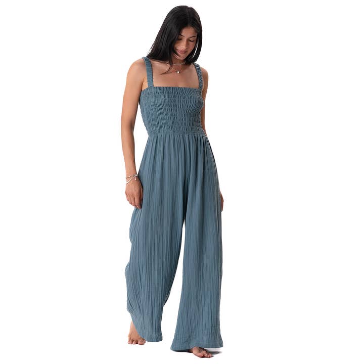 New Moon Blue Sundial Jumpsuit for wholesale by Lotus and Luna