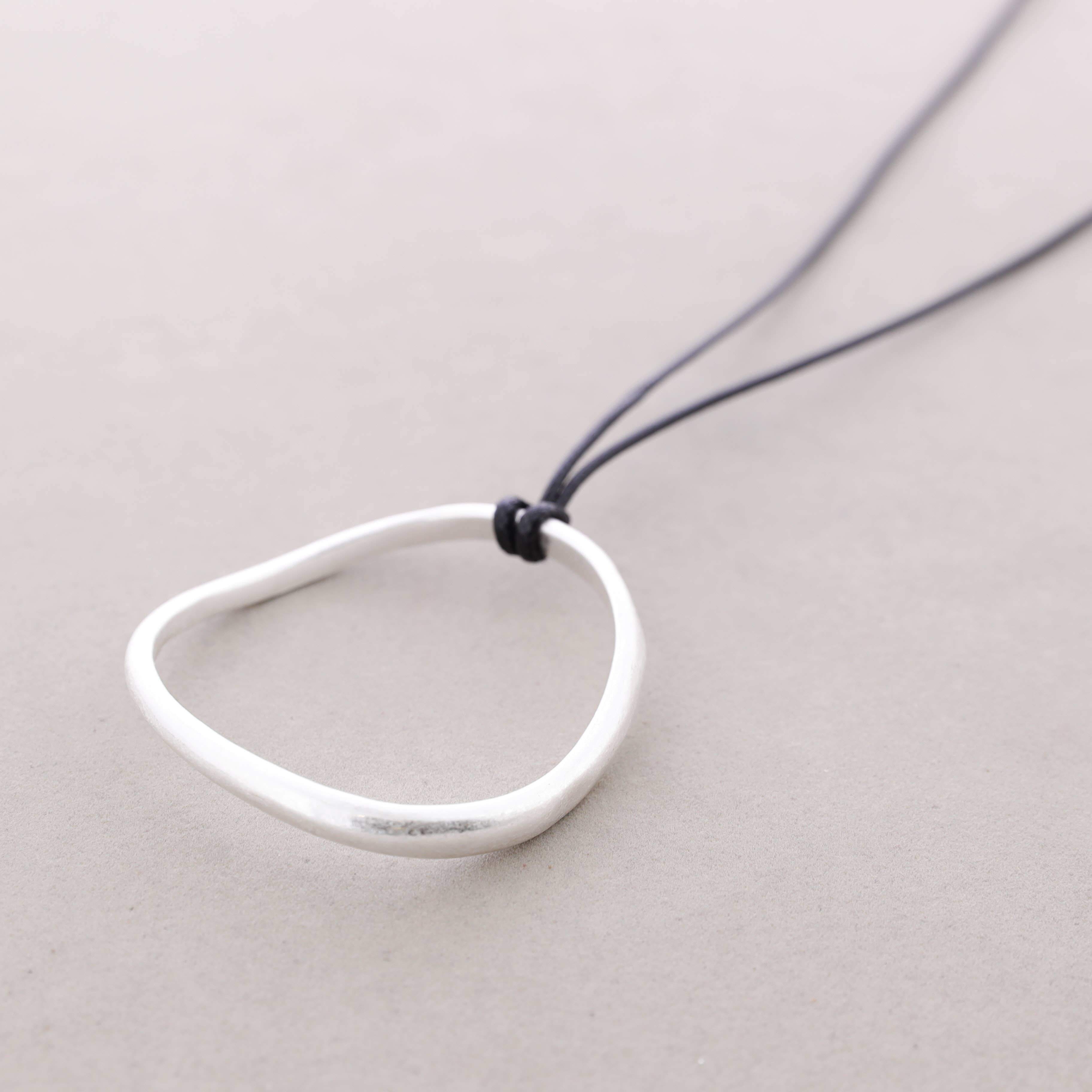 Sonata - Wholesale Snap Jewelry - Long Pendant Ring Metal Necklace7