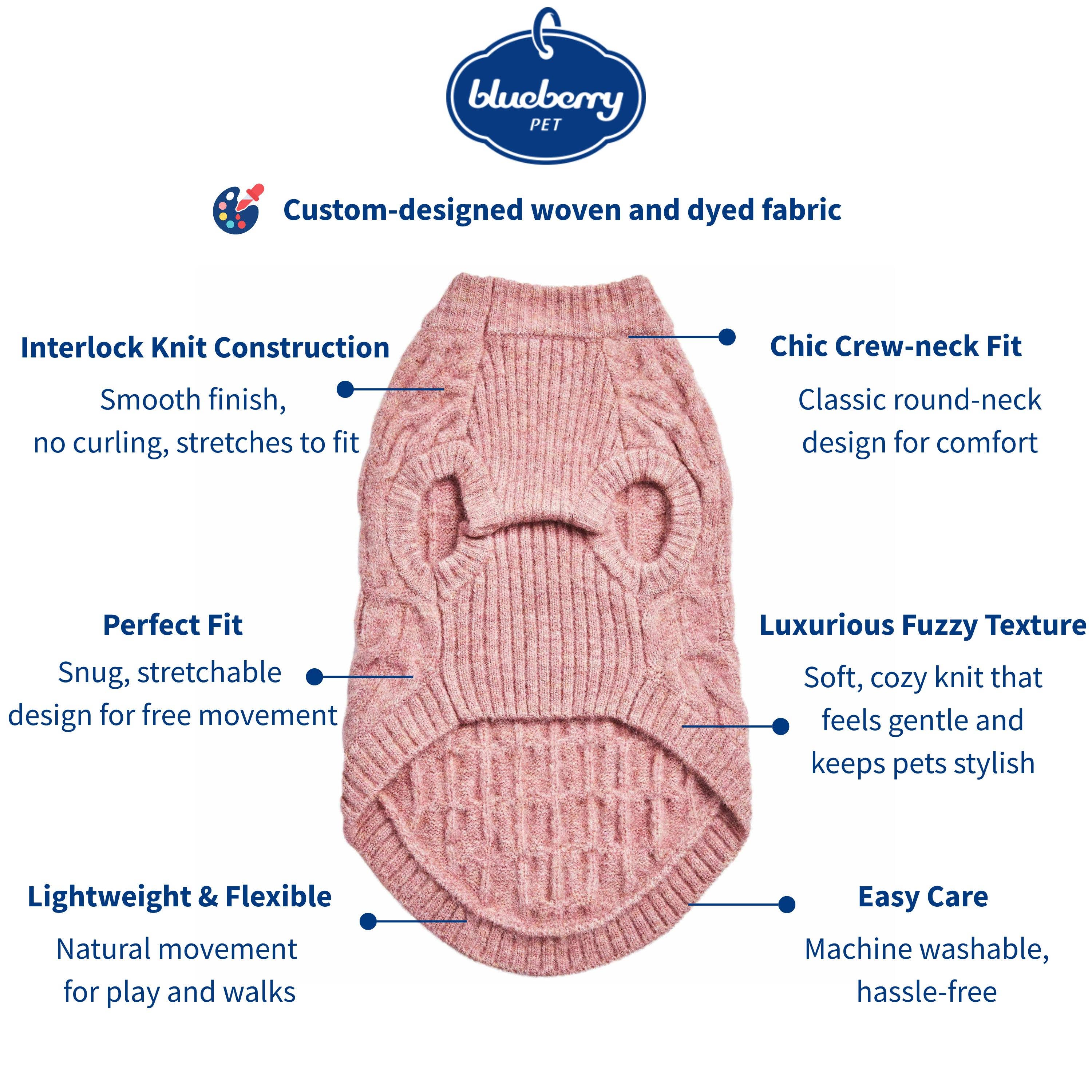 Blueberry Pet - Wholesale Pet Sweater - Dog - Custom-knit & Dyed Ultra-Soft Brushed Fuzzy Yarn Dog Sweater30