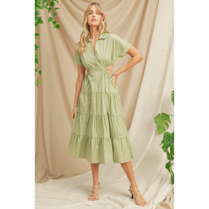 Style Avenue Co. - Wholesale Dress - Women's - Surplice Dress Long Sleeve Maxi Dress