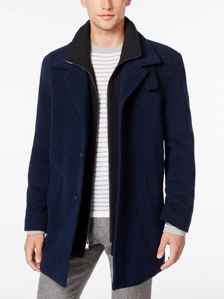 Sobretudo Coleman Wool-Blend - Azul Royal por atacado de Alberto Nardoni