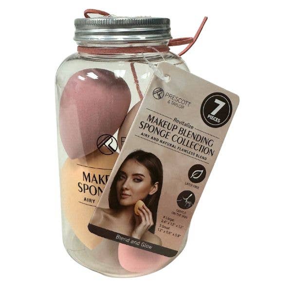 St. Louis Wholesale LLC - Wholesale Makeup Sponge/Blender - Prescott & Taylor - 7PC Makeup Blending Sponge Collection