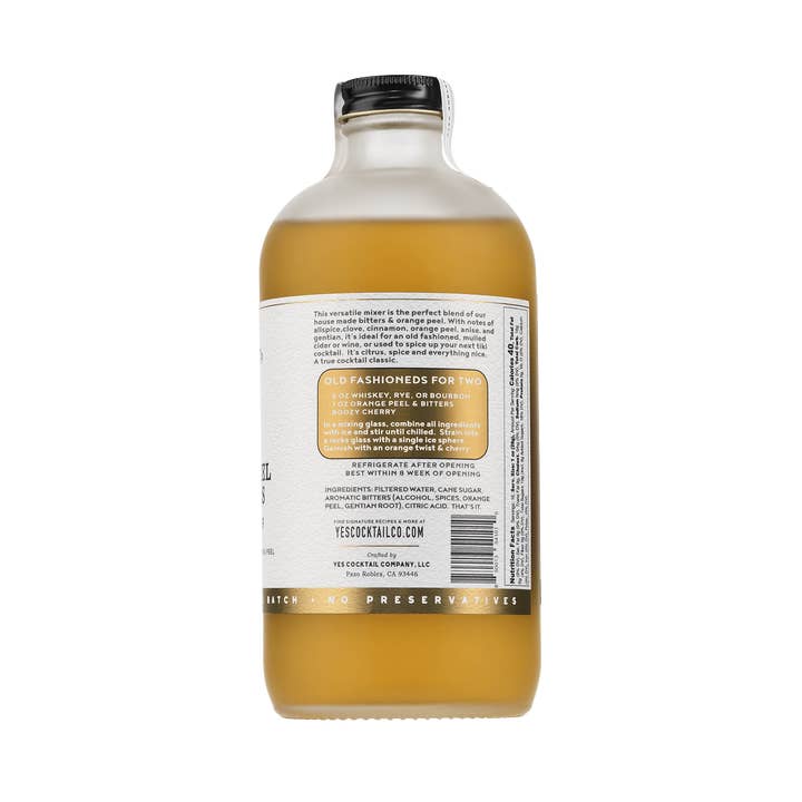 Yes Cocktail Co - Wholesale Cocktail Mix/Syrup - Orange Peel and Bitters Cocktail Mixer1