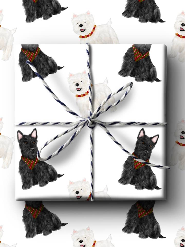 Holiday Dogs Wrapping Paper for wholesale by k.Patricia Designs