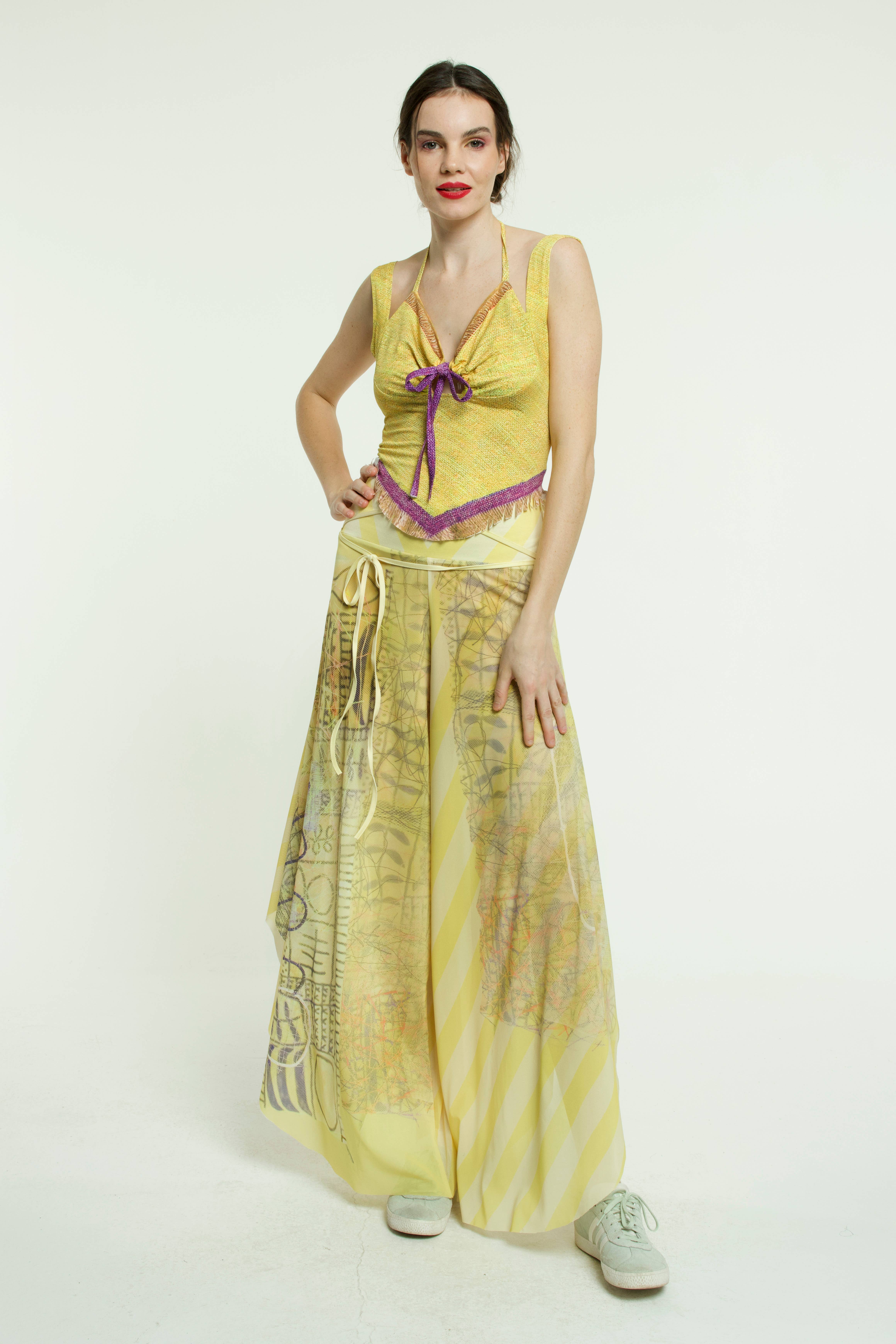 IPNG Design - Vendita all'ingrosso Camicetta - Donna - Blusa Tiki - Gialla - Estiva10