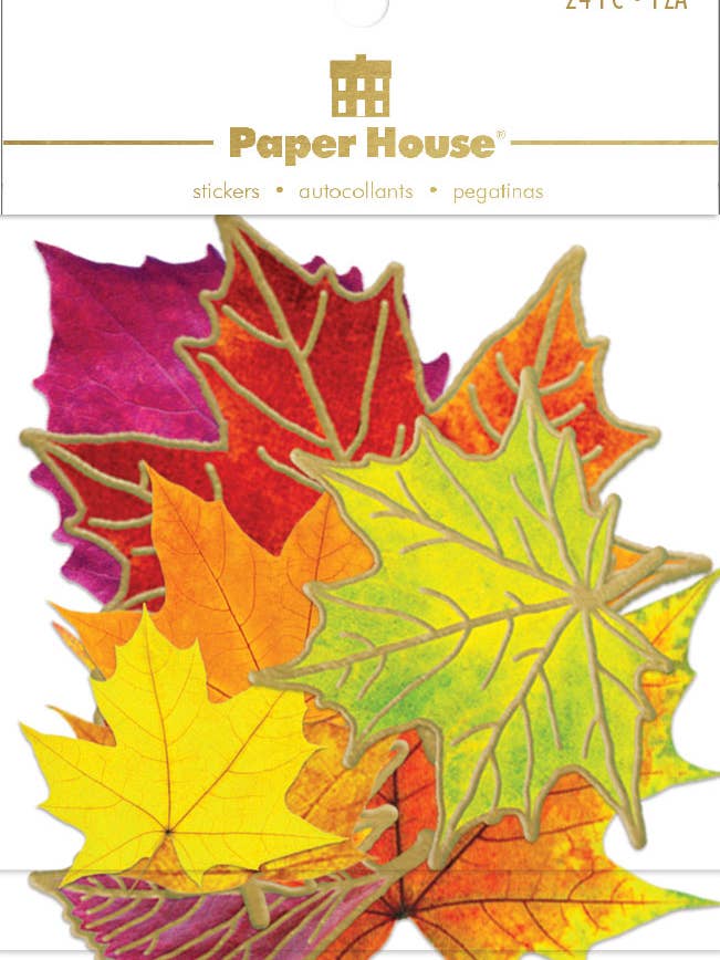 Scrapbook Stickers - Fall Leaves Diecut Sticker Pack for wholesale by Paper House Productions