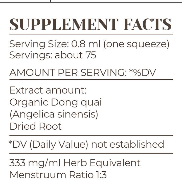 Garden Organics – wholesale Tinktur – Dong Quai tinktur1